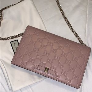 Gucci Guccissima Wallet on Chain Bag